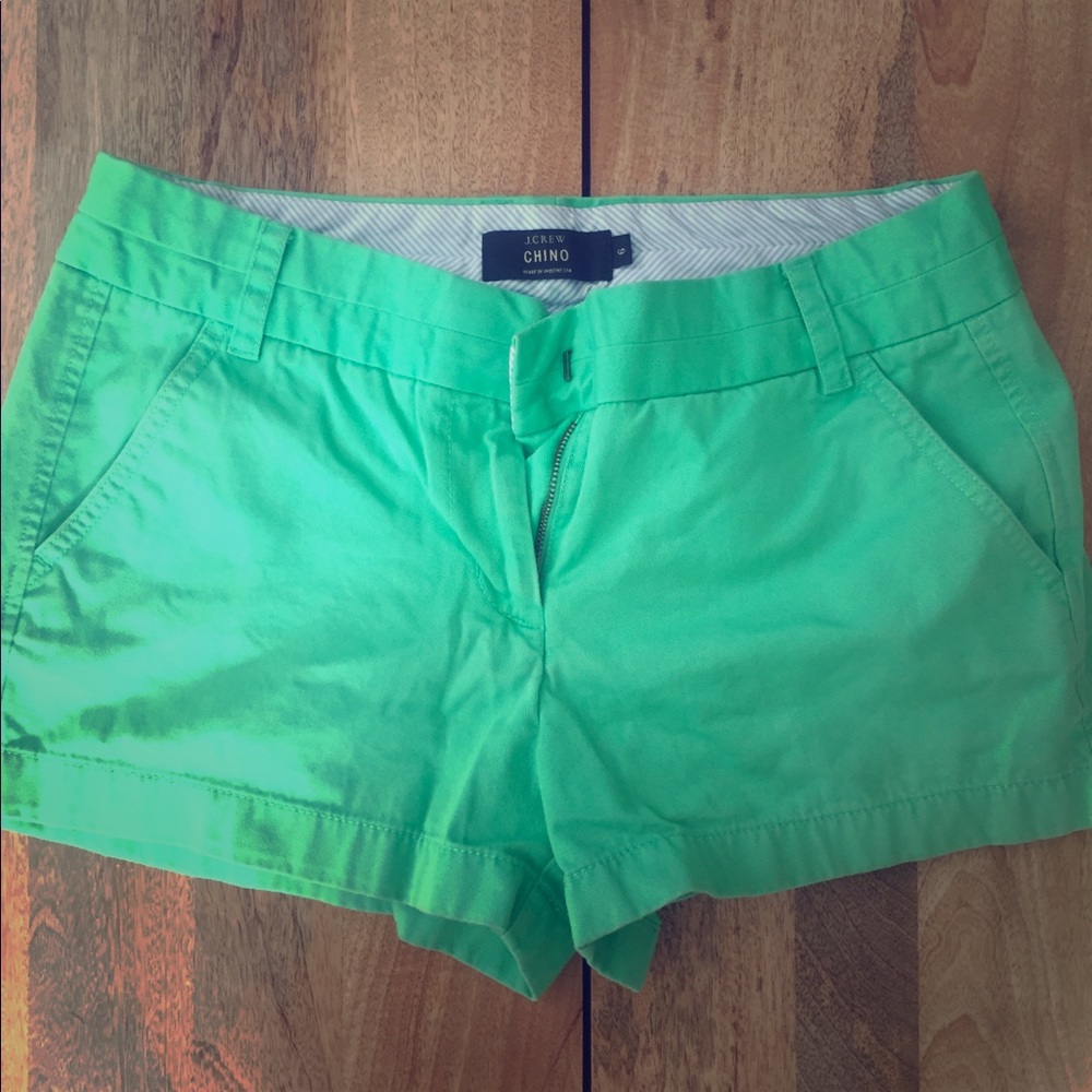 J. Crew Chino Lime Green Shorts